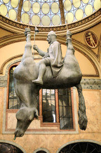 David Cerny's famous equestrian statue in Prague