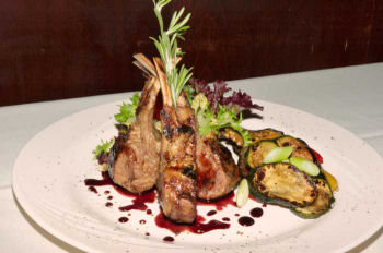 Wonderful and delicate lamb as served by Steven Trumpfheller in his homely but advanced restaurant U Emy Destinnove